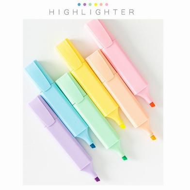 Deli Macaron and Mondete highlighter marking pen 6pcs image