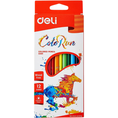 Deli Plastic Colored Pencil 12 Colors image