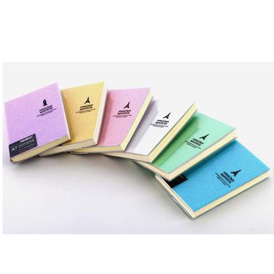 Deli Pocket Notepad Diary Fun Sparkly Glitter Metallic Bound Mini Ruled Notebook with Plastic Cover Assorted 6 Color 1 pack image