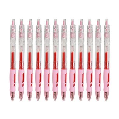 Deli Retractable Gel Pen 0.5mm Red 12 Pcs image