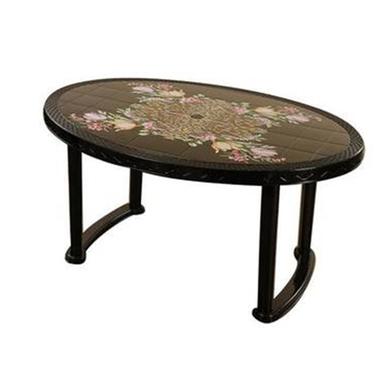 Deluxe 6 Seated Table-Print Black Flower (Pl/L) image