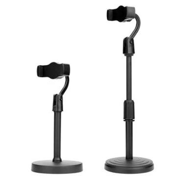 Desktop Mobile Phone Holder Stand 360 Rotate For Live Streaming Shoot Youtube Tiktok Video Round Base Smartphone image