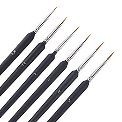 Detail Fine Tip Paint Brushes Set With Ergonomic Handle Suitable For Acrylic Painting image