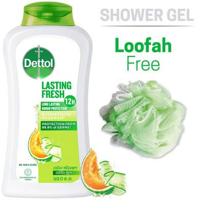 Dettol Antibacterial Bodywash Lasting Fresh 250ml Loofah Free image