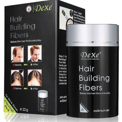 Dexe Hair Building Fibers Black 22 gm For Men and Women image