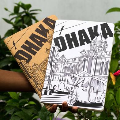 Dhaka ( Line ) Craft And White Cover Notebook 2 Pack image