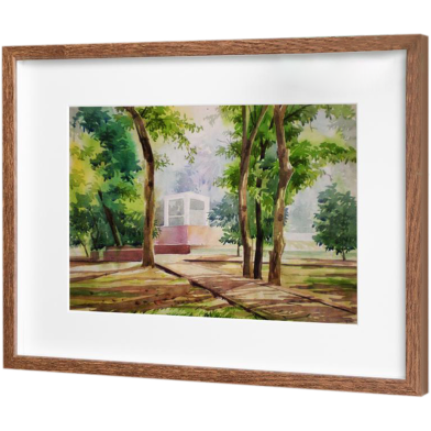 Dhanmondi Lake Watercolor 2 - (20x16)inches image
