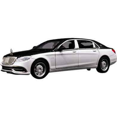 Die Cast 1:24 - Jiaye Model Mercedes-Benz Maybach S650 Black White Car Die 7950 image