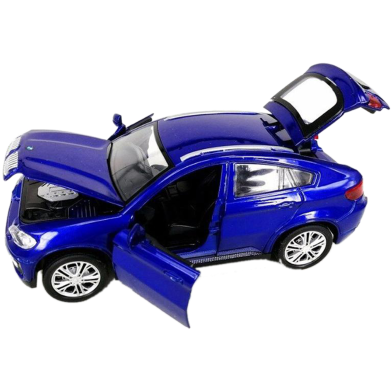 Diecast 1:32 BMW X6 Metal Car Model Toy Car Allow Car with Light Sound Doors Open 15 CM long image