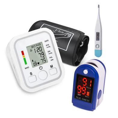 Digital Bp Checking Machine, Digital Thermometer And Digital Pulse Oxymeter, 3 Combo image