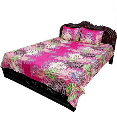 Digital Home Tex 8.5/7.5 Feet Double Size Bedsheet With Two Pillow Covers image