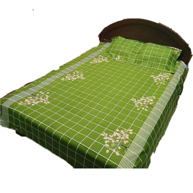 Digital Home Tex Cotton 8.5/7.5 Feet Double Size Bedsheet With Two Pillow Covers image