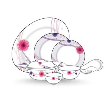 Italiano Dinner Set Round 44 Pcs Daisy image