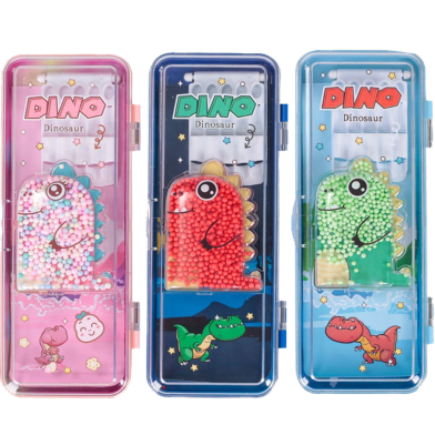 Dinosaur Theme 2 Layer Pencil Case with Thermo Balls image