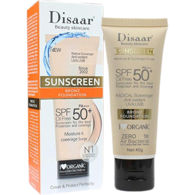 Disaar Sunscreen Bronz Foundation SPF 50 Plus Pa Plus Plus Plus - 40G image