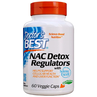 Doctor's Best NAC Detox Regulators With Seleno Excell - 60 Veggie Capsules -523183193 image
