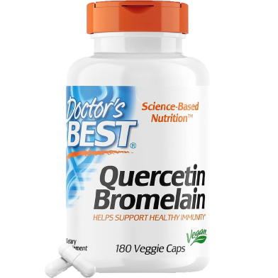 Doctor's Best Quercetin Bromelain 180 Veggie Capsules image