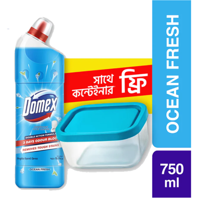 Domex Toilet Cleaning Liquid Ocean Fresh 750ml With Container Free image