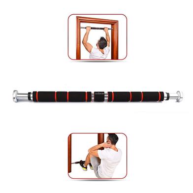 Door Pull Up Bar - Chin Up Bar, Push Up Bar, Abdominal Training Door Bar, Adjustable Length, - Gym Equipment image