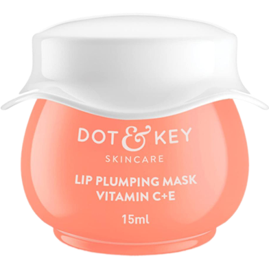 Dot and Key Lip Plumping Mask With Vitamin C plus E For Naturally Glowing Lips (Blood Orange and Nectarine) - 15ml image