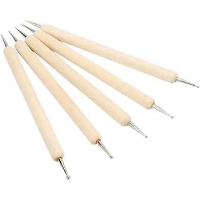 Dotting Tool for Mandala Art Painting Set and Nail Art Design - 5 Pieces, WOOD image