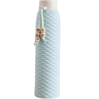 Double Glass Anti-scalding Vacuum Imitation Rattan Bottle 310 ml image