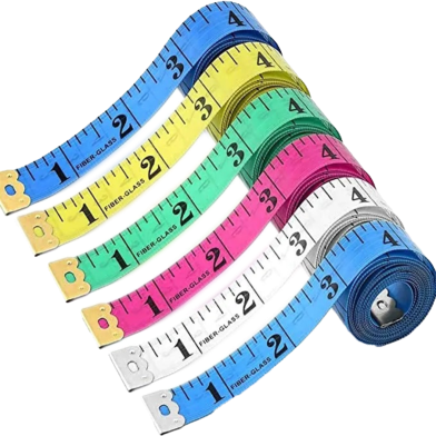 Double Scale Sided Soft Measuring Tailor Tape Without Iron Head (60 Inch 150 cm) -1 pcs image