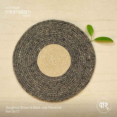 Doughnut Brown and Black Jute Placemat image