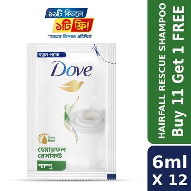 Dove Shampoo Hairfall Rescue 6ml Buy 11 Get 1 Free image