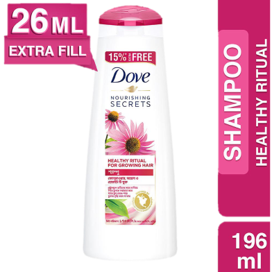 Dove Shampoo Healthy Grow 196ml image