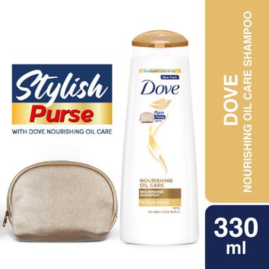 Dove Shampoo Nourishing Oil Care 330ml Stylish Purse FREE image