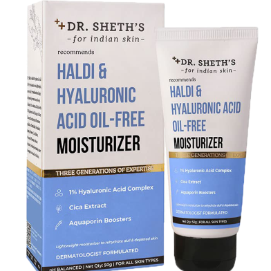 Dr.Sheth's Haldi and Hyaluronic Acid Oil-Free Mousturizer - 50gm image