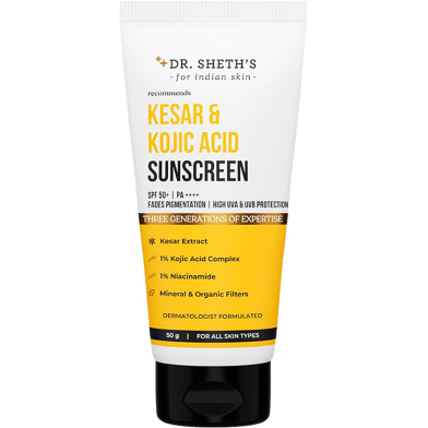 Dr.Sheth's Kesar and Kojic Acid Sunscreen - 50gm image