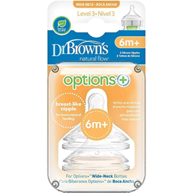 Dr Brown Silicone Teats 6 Month Plus (2 Pcs) image