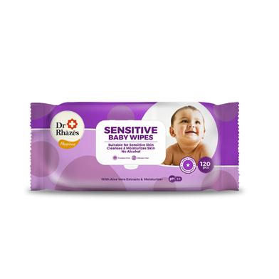 Dr Rhazes Sensitive Baby Wipes 120Pcs image