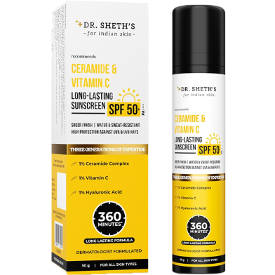 Dr. Sheth's Ceramide and Vitamin C Long Lasting Sunscreen 50 gm image