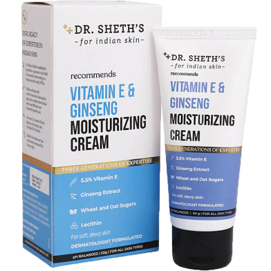 Dr. Sheth's Vitamin E and Ginseng Face Moisturizer Cream Women and Men 50 gm -526103122 image