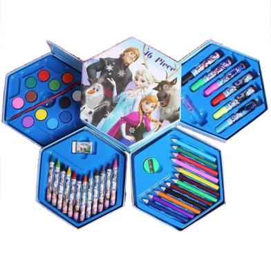 Drawing Colouring Kids Stationary Gift Set Colour Pencil Set Crayon Watercolor 46 In1 image