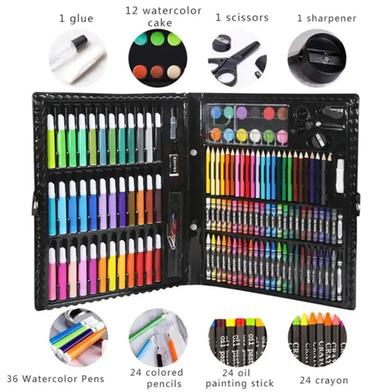 Drawing Pencil Watercolor Pen Washable Student Painting Art 150 Pcs Set image