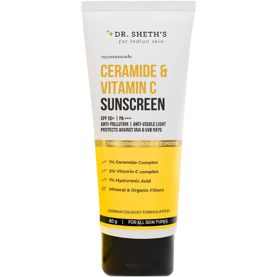 Dr.sheth's Ceramide and Vitamin C Sunscreen - 80gm image