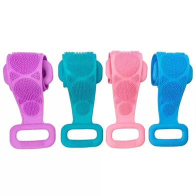 Dual Sided Body Washing Silicone Bath Belt - 1 Pcs image