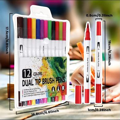 Dual Tip Brush Pens 12 Colours - LOKLiK Europe