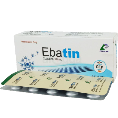 Ebatin10 mg 10's Strip Tablet image