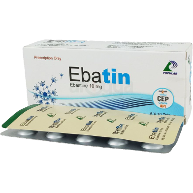 Ebatin Fast10 mg 10's Strip Tablet image