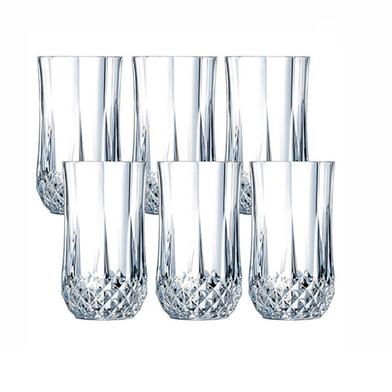 LUMINARC Eclat Cristal D'arques Long Drink Water Tumbler Set of 6 - L7554 image