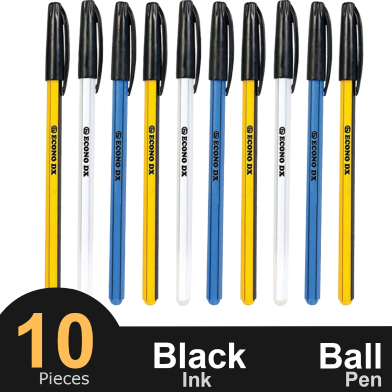 Econo DX Ball Pen Black Ink - 10 Pcs image