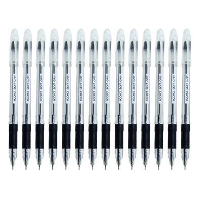 Econo Soft Grip Ball Pen Black Ink - 10 Pcs image