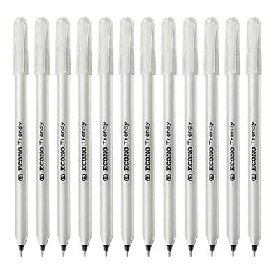 Econo Trendy Ball Pen Black Ink - 10 Pcs image