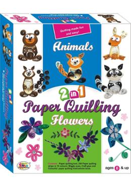 Ekta 2 In 1 Animals and Flowers Paper Quilling Tool Kit Set image