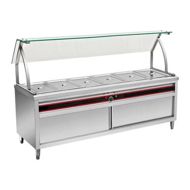 Electric Bain Marie W/ Glass 5 Pan Commercial image